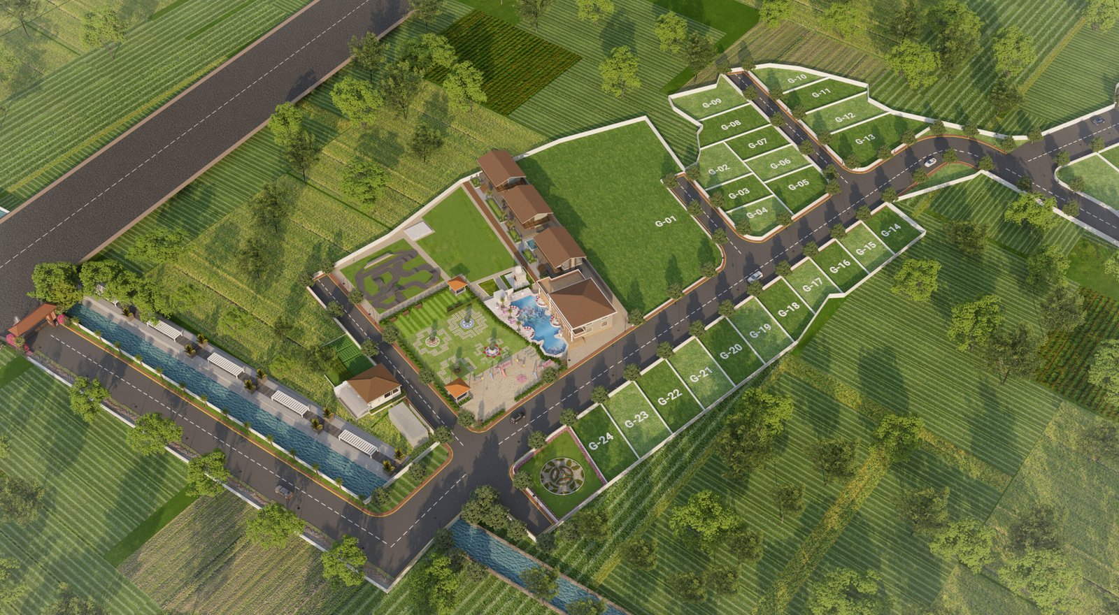 Joy Villa Phase 2 aerial masterplan layout
