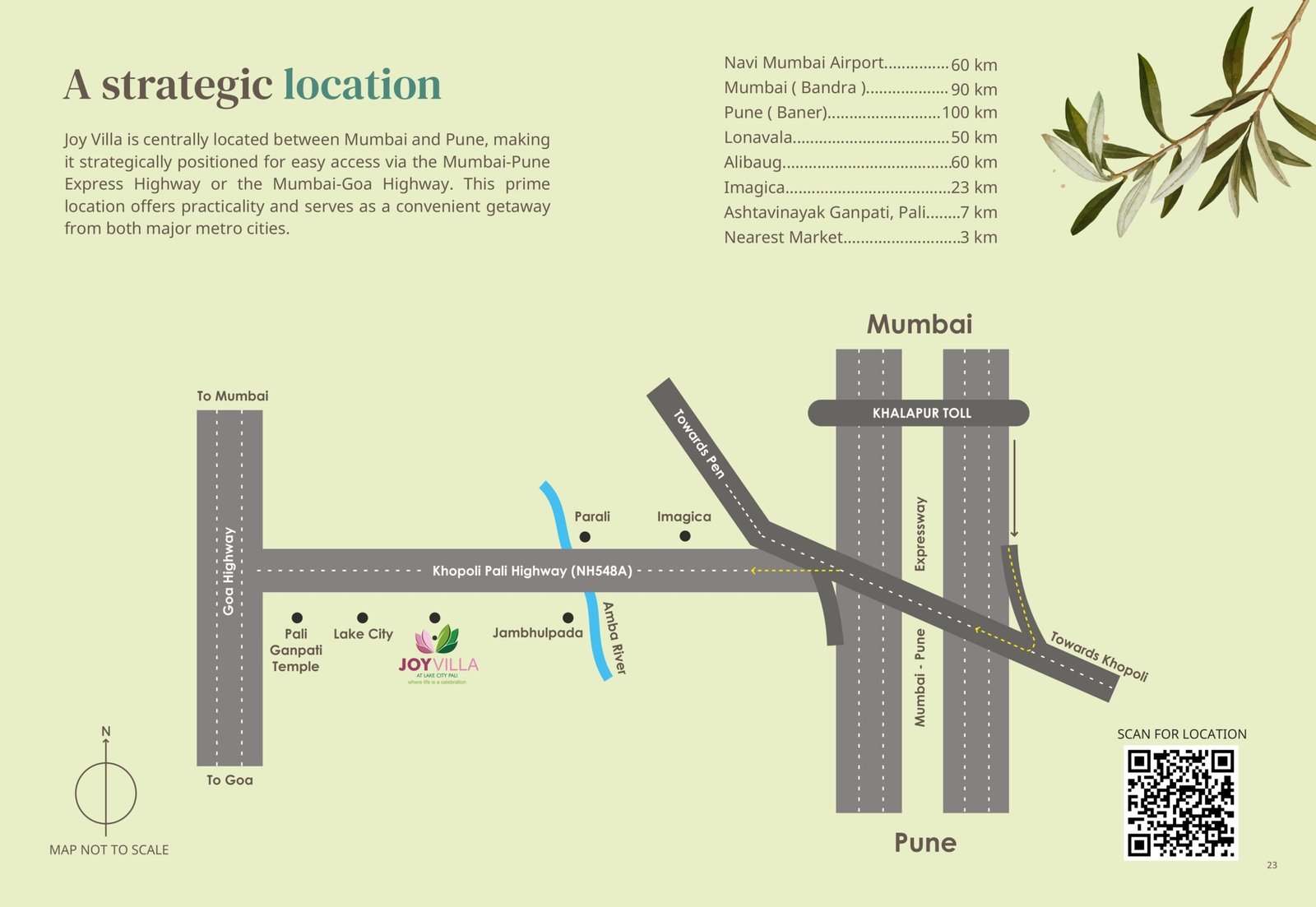 Joy Villa strategic location map